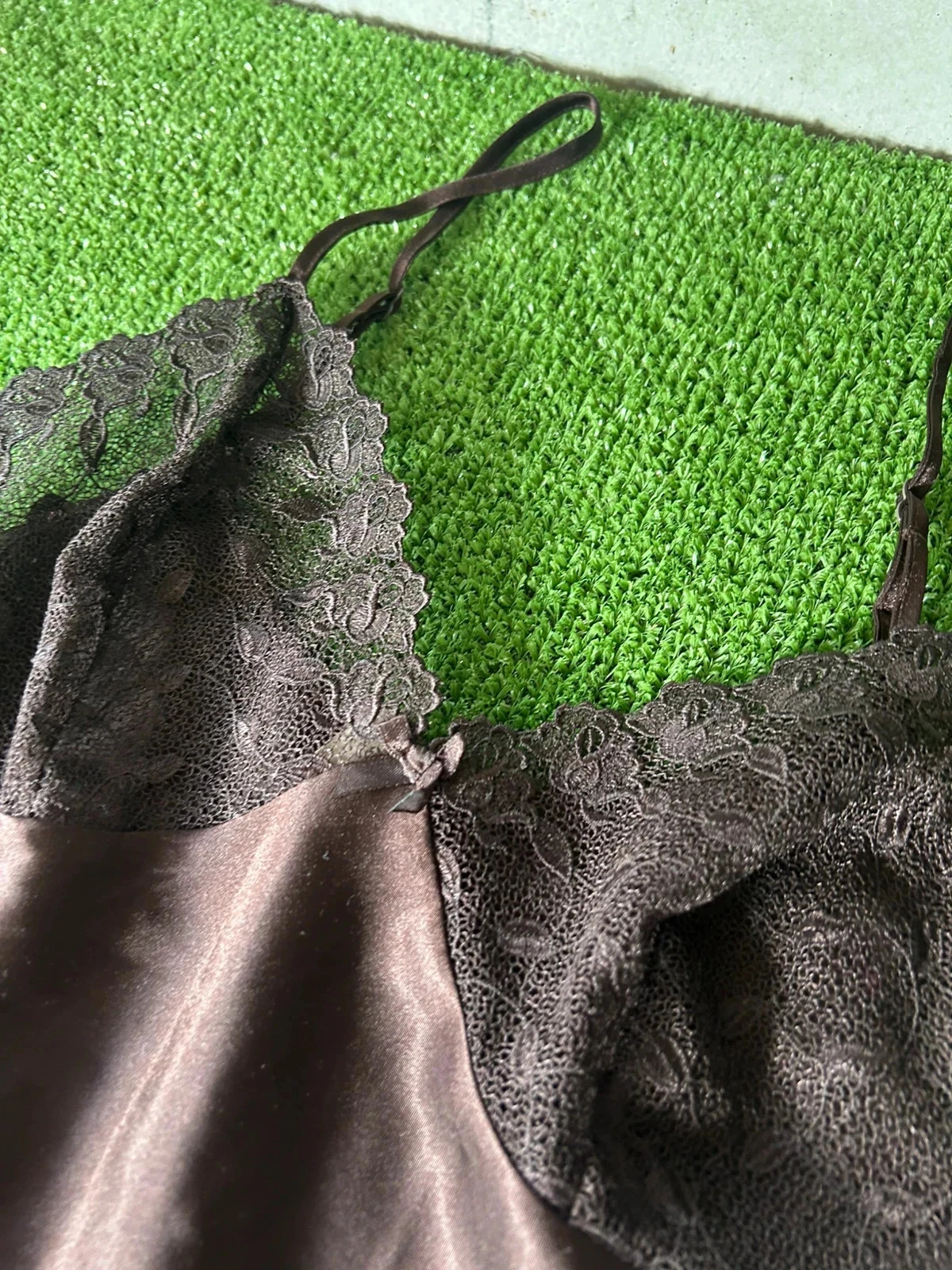 Brown lace chemise - Size 42 – photo 6
